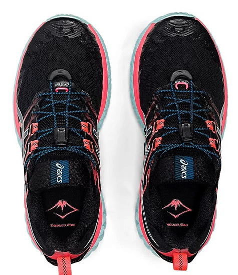 Кроссовки женские ASICS Trabuco Max Black/Blazing Coral - Фото 6 большая
