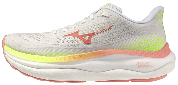 Кроссовки женские Mizuno Wave Sky 9 GF White/Desert Flower/Lime Pu - Фото 2 большая