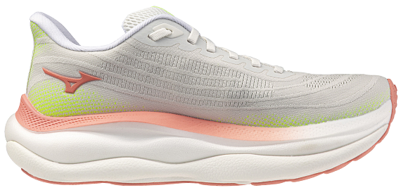 Кроссовки женские Mizuno Wave Sky 9 GF White/Desert Flower/Lime Pu - Фото 4 большая