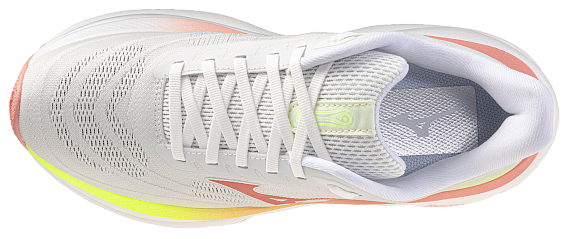 Кроссовки женские Mizuno Wave Sky 9 GF White/Desert Flower/Lime Pu - Фото 5 большая