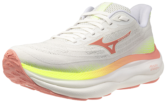 Кроссовки женские Mizuno Wave Sky 9 GF White/Desert Flower/Lime Pu - Фото 7 большая