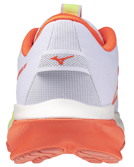 Кроссовки женские Mizuno Wave Rider 30 White/Flamingo Coral/Lime Pulp - Фото 6 большая