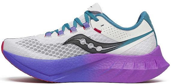Кроссовки женские Saucony Endorphin Pro 4 White/Shadow - Фото 3 большая