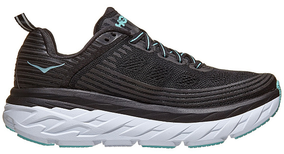 Кроссовки женские Hoka Bondi 6 Black/Aqua Sky - Фото 5 большая