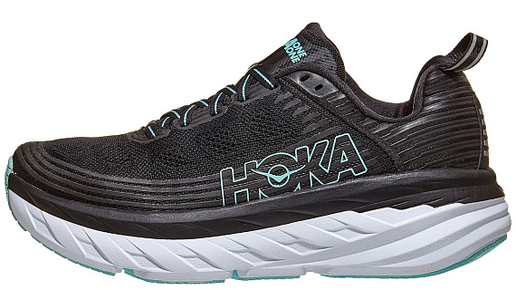 Кроссовки женские Hoka Bondi 6 Black/Aqua Sky - Фото 7 большая