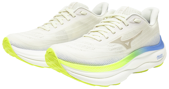 Кроссовки женские Mizuno Wave Sky 9 Snow White/Silver Birch/Ultram - Фото 6 большая
