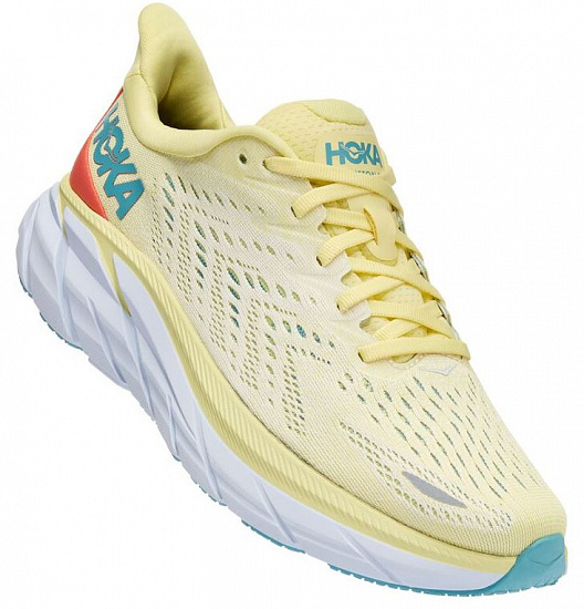 Кроссовки женские Hoka Clifton 8 Yellow Pear/Sweet Corn - Фото 1 большая