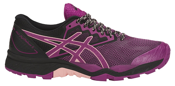 Кроссовки женские ASICS Gel-FujiTrabuco 6 Baton Rouge/Seashell Pink/Black - Фото 1 большая