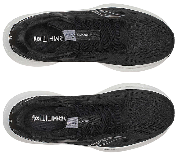 Кроссовки женские Saucony Ride 18 Black/White - Фото 3 большая