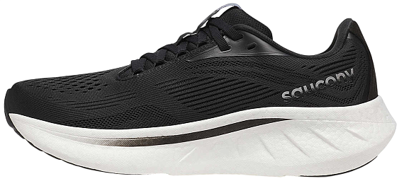 Кроссовки женские Saucony Ride 18 Black/White - Фото 5 большая
