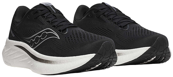 Кроссовки женские Saucony Ride 18 Black/White - Фото 6 большая