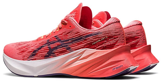 Кроссовки женские ASICS Novablast 3 Papaya/Dusty Purple - Фото 3 большая