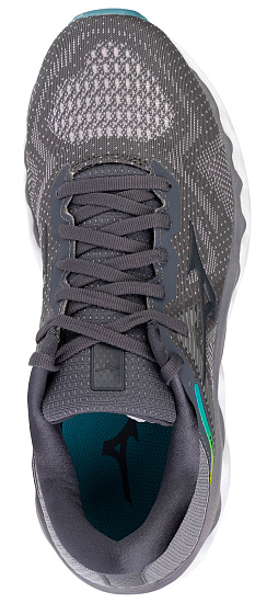 Кроссовки женские Mizuno Wave Horizon 4 Сер/Т.Сер/Гол - Фото 4 большая