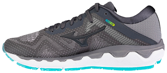 Кроссовки женские Mizuno Wave Horizon 4 Сер/Т.Сер/Гол - Фото 5 большая