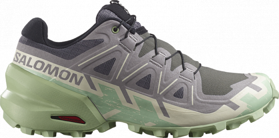 Кроссовки женские Salomon Speedcross 6 Castlerock/Vanilla Ice/Smoke Green - Фото 1 большая
