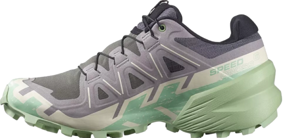 Кроссовки женские Salomon Speedcross 6 Castlerock/Vanilla Ice/Smoke Green - Фото 3 большая