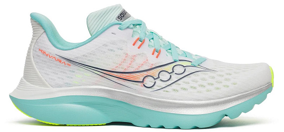 Кроссовки женские Saucony Kinvara 16 White/Aqua - Фото 1 большая