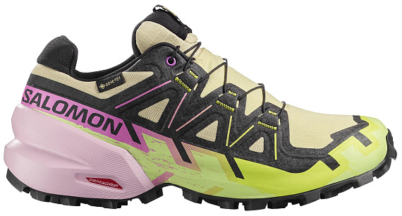 Кроссовки женские Salomon Speedcross 6 Gtx Bog/Dawn Pink/Acid Lime - Фото 1 большая