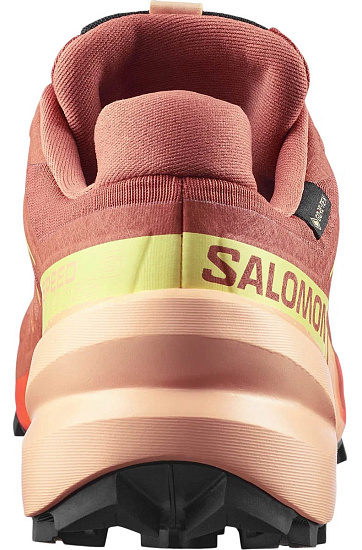 Кроссовки женские Salomon Speedcross 6 Gtx Pecan Brown/Almond Cream/Sunny Lime - Фото 4 большая