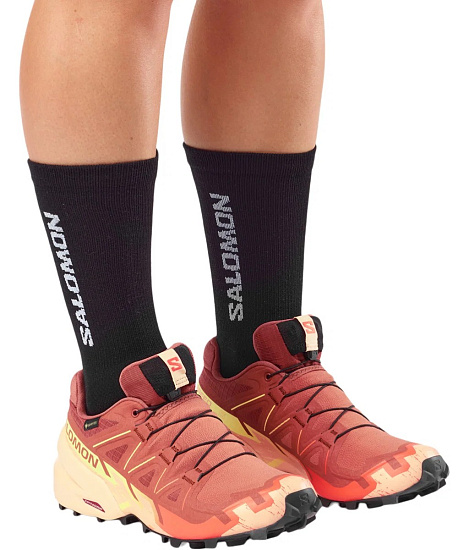 Кроссовки женские Salomon Speedcross 6 Gtx Pecan Brown/Almond Cream/Sunny Lime - Фото 6 большая