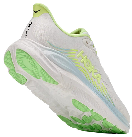 Кроссовки женские Hoka Clifton 11 Frost/Neon Yuzu - Фото 4 большая