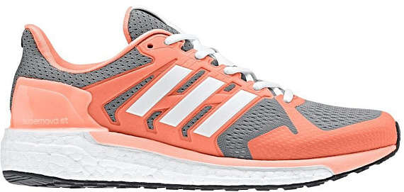 Кроссовки женские Adidas Supernova ST Grey/White/Chalk Coral - Фото 1 большая