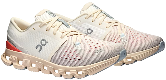 Кроссовки женские On Cloud X 4 Ivory/Salmon - Фото 2 большая