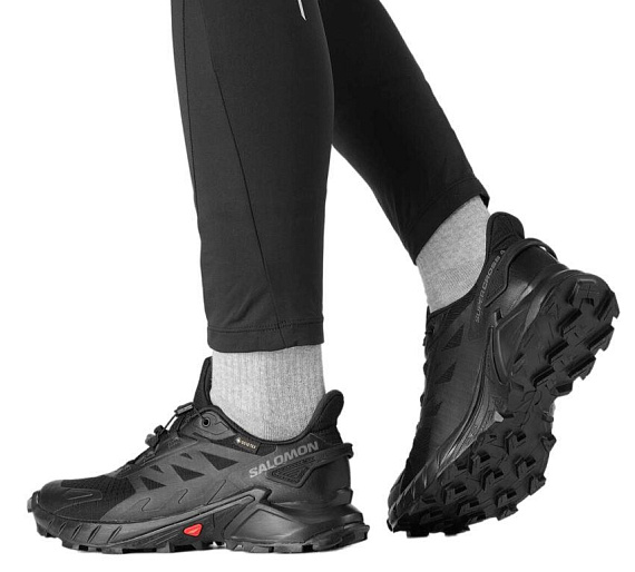 Кроссовки женские Salomon Supercross 4 Gtx W Black/Black/Black - Фото 11 большая