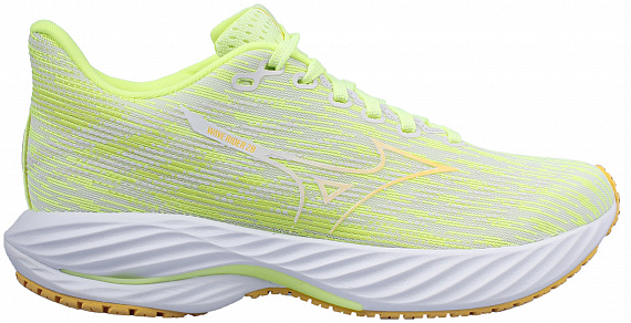 Кроссовки женские Mizuno Wave Rider 28 Neo Lime/Flax/Snow White - Фото 1 большая