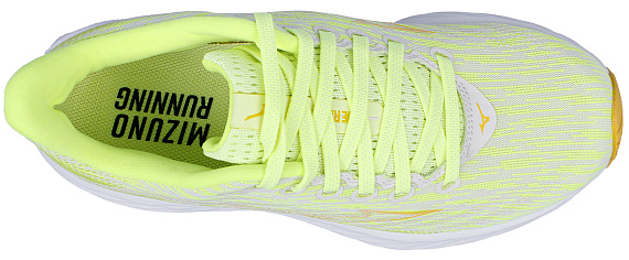 Кроссовки женские Mizuno Wave Rider 28 Neo Lime/Flax/Snow White - Фото 5 большая