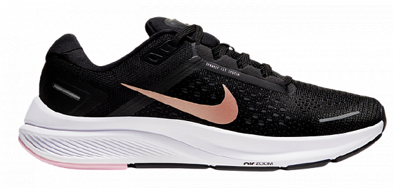 Кроссовки женские Nike Air Zoom Structure 23 Black/Mtlc Red Bronze-Lt Arctic Pink - Фото 1 большая