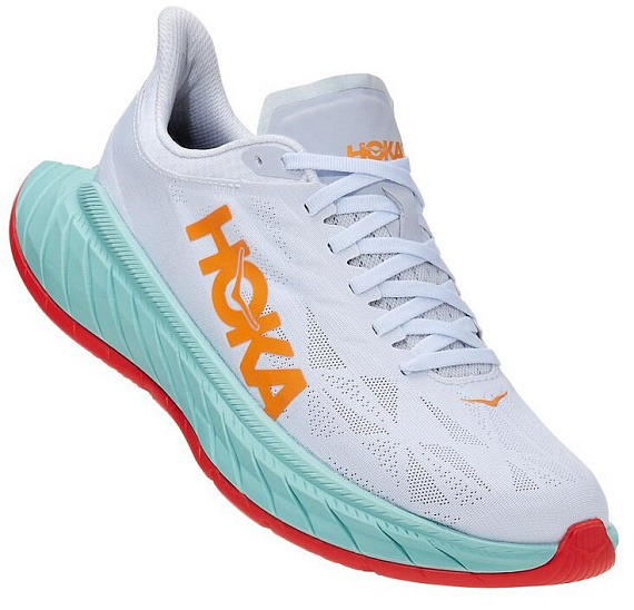 Кроссовки женские Hoka W Carbon X 2 White/Blazing Orange - Фото 2 большая