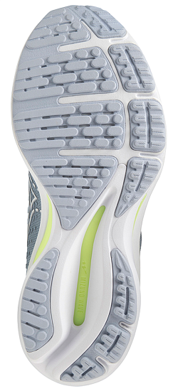 Кроссовки женские Mizuno Wave Rider 25 сер-гол/бел/нео.лайм - Фото 2 большая