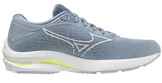 Кроссовки женские Mizuno Wave Rider 25 сер-гол/бел/нео.лайм - Фото 3 большая