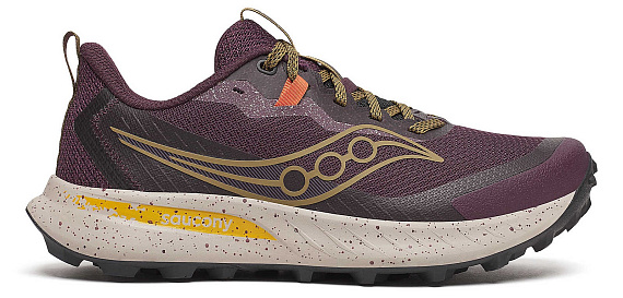 Кроссовки женские Saucony Peregrine 15 Wine/Kodiak - Фото 1 большая