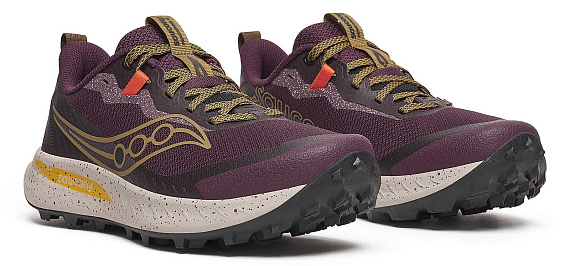 Кроссовки женские Saucony Peregrine 15 Wine/Kodiak - Фото 2 большая