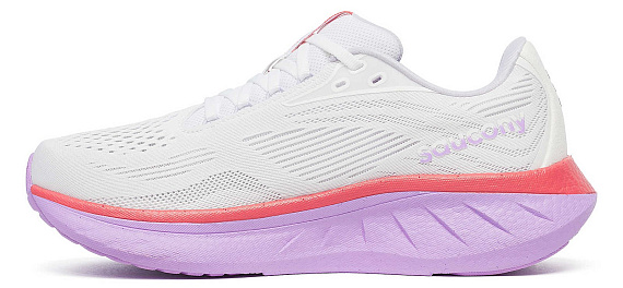 Кроссовки женские Saucony Ride 18 White/Coral - Фото 3 большая