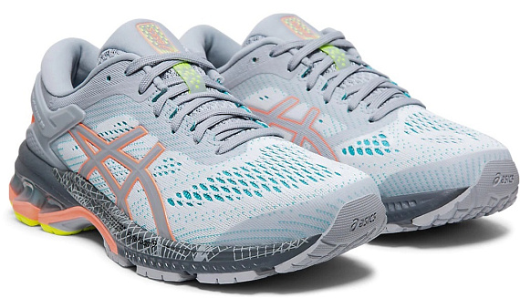 Кроссовки женские ASICS Gel-Kayano 26 LS Piedmont Grey/Sun Coral - Фото 5 большая
