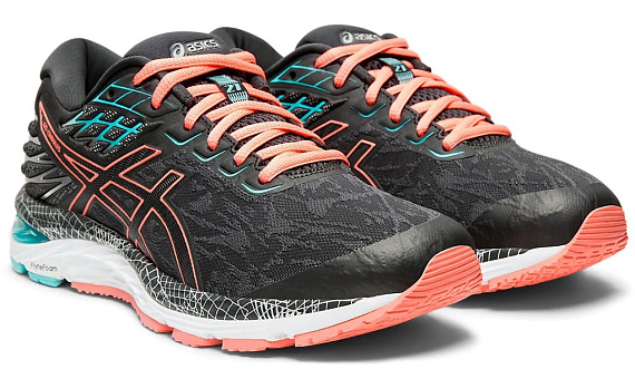 Кроссовки женские ASICS Gel-Cumulus 21 LS Graphite Grey/Sun Coral - Фото 6 большая