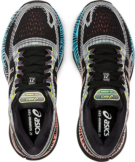Кроссовки женские ASICS Gel-Nimbus 21 LS Black/Sun Coral - Фото 3 большая