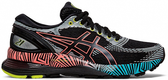 Кроссовки женские ASICS Gel-Nimbus 21 LS Black/Sun Coral - Фото 1 большая