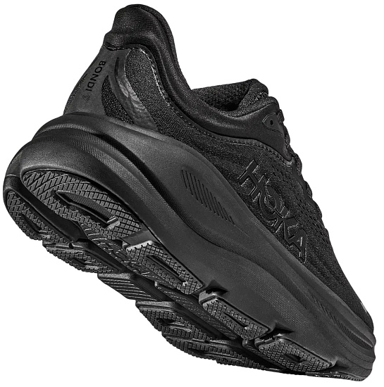 Кроссовки женские Hoka Bondi 9 Black/Black - Фото 4 большая