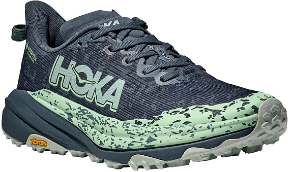 Кроссовки женские Hoka Speedgoat 6 Gtx Thunder Cloud/Mint Fluorite - Фото 6 большая