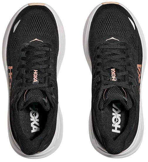 Кроссовки женские Hoka Bondi 9 Black/Rose Gold - Фото 2 большая