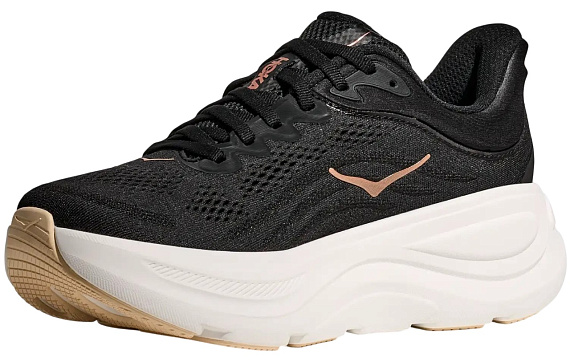 Кроссовки женские Hoka Bondi 9 Black/Rose Gold - Фото 3 большая