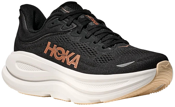Кроссовки женские Hoka Bondi 9 Black/Rose Gold - Фото 6 большая