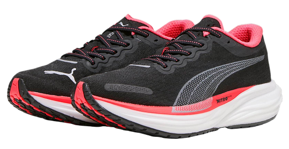 Кроссовки женские Puma Deviate Nitro 2 Puma Black/Fire Orchid - Фото 3 большая