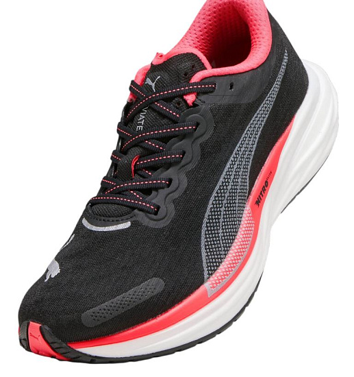 Кроссовки женские Puma Deviate Nitro 2 Puma Black/Fire Orchid - Фото 4 большая