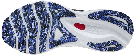 Кроссовки женские Mizuno Wave Sky 5 т.сер/сереб/фиолет - Фото 3 большая