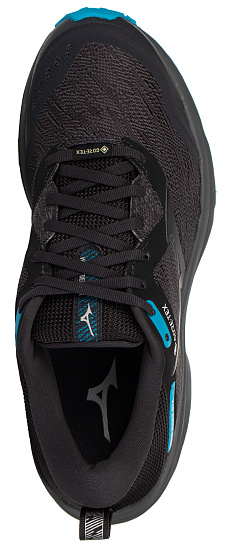 Кроссовки женские Mizuno Wave Rider GTX т.сер/т.сер/гол - Фото 2 большая